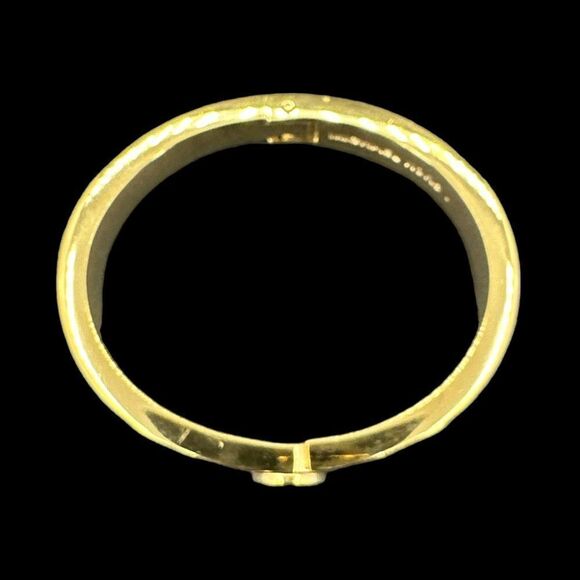 Michael Kors FULTON GOLD TONE HINGE Bangle Bracelet - Picture 5 of 11